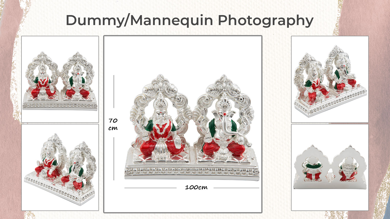 Laxmi and Ganesh idols ecommerce photography